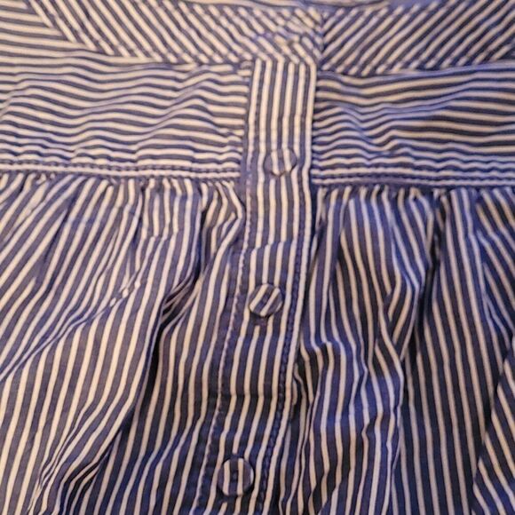 Liz Claiborne blue striped baby doll top - Picture 4 of 8
